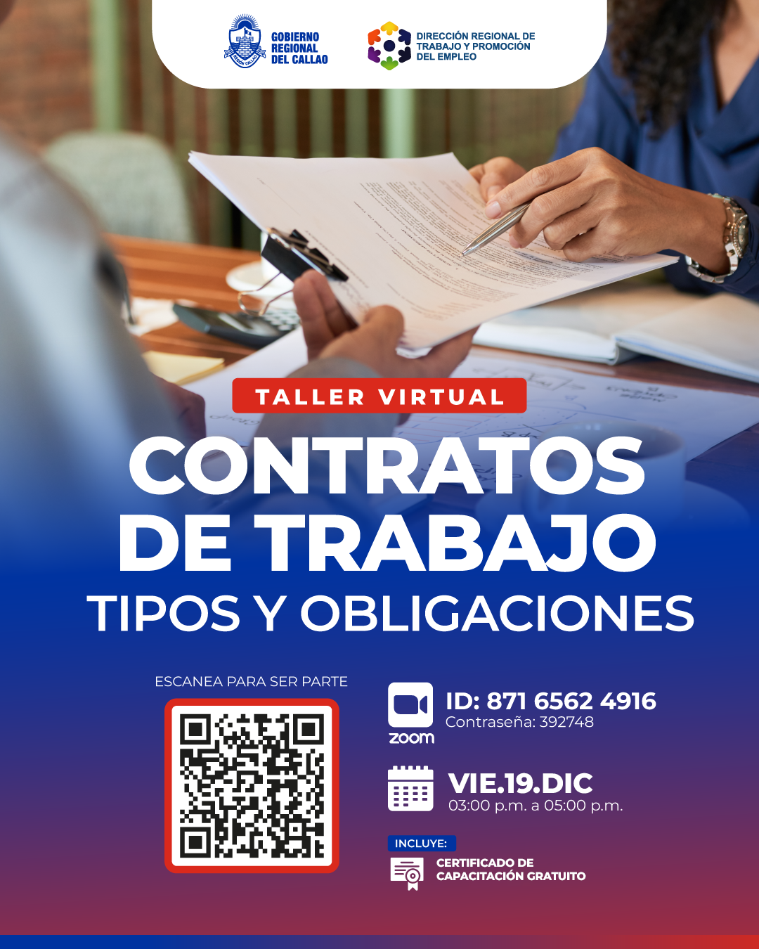 📜 �Taller Virtual: Contratos de Trabajo, Tipos y Obligaciones! ✍️⚖️